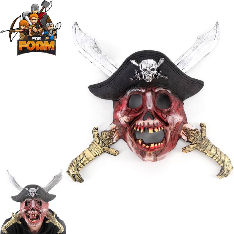 Scary Pirate Skull Crossed Swords Hat Mask For Cosplay Halloween Masquerade - Tophatter's Army Products & Self Defense Collectible Weapons - Tophatter Daily Deals